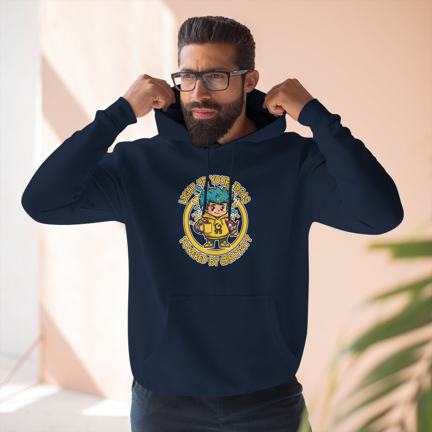 Lumino Hoodie by Graphics99 | Light Up Your Ideas Sweatshirt | Creative Unisex Hoodie for Artists & Dreamers | Cozy Graphic Streetwear