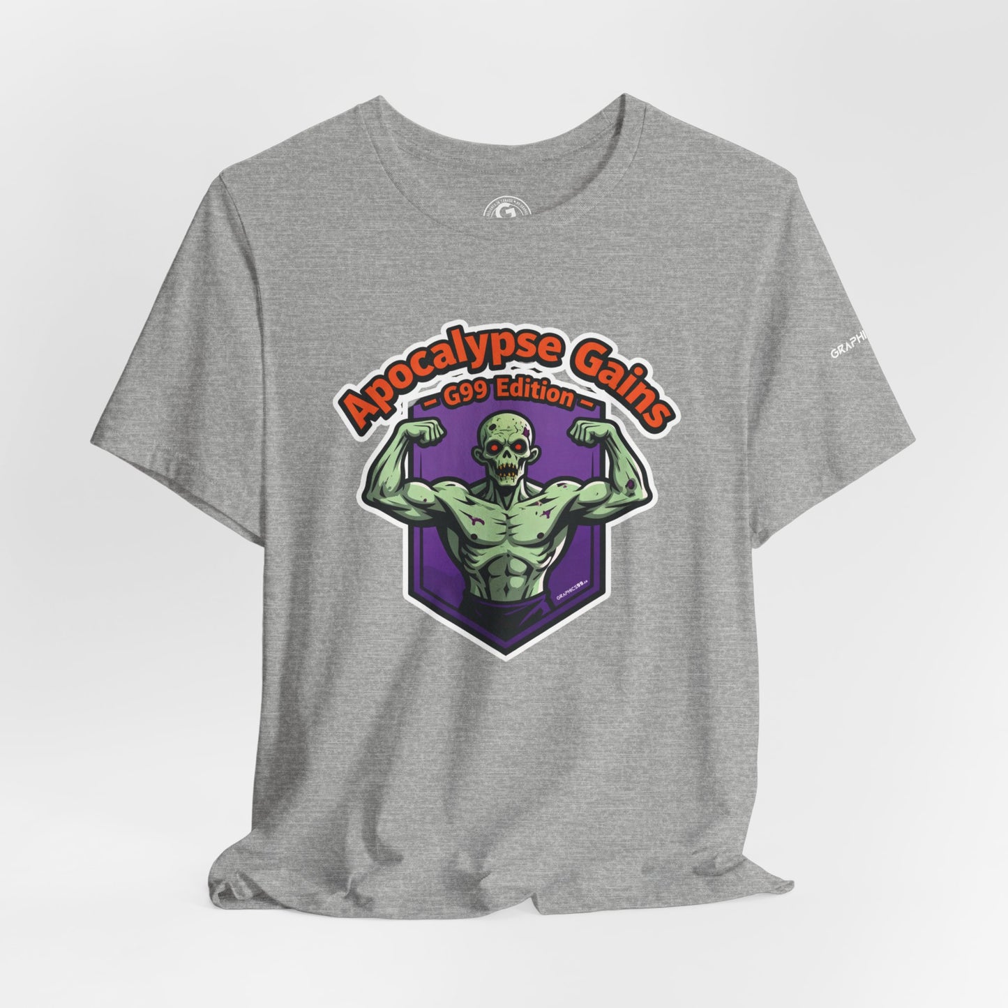 Apocalypse Gains T-Shirt | Gym Halloween Tee | Zombie Fitness Shirt for Bodybuilders | Unisex Workout Top | Funny Gym Tee for Weightlifters & Fitness Lovers