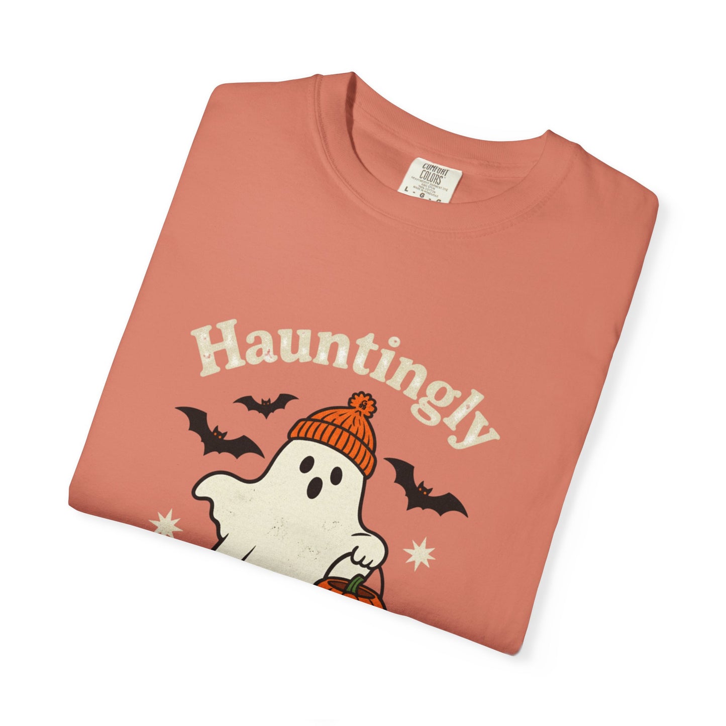 Hauntingly Cute Halloween Tee, Unisex Ghost T-Shirt, Spooky Season Shirt, Autumn Apparel, Trick or Treat Top
