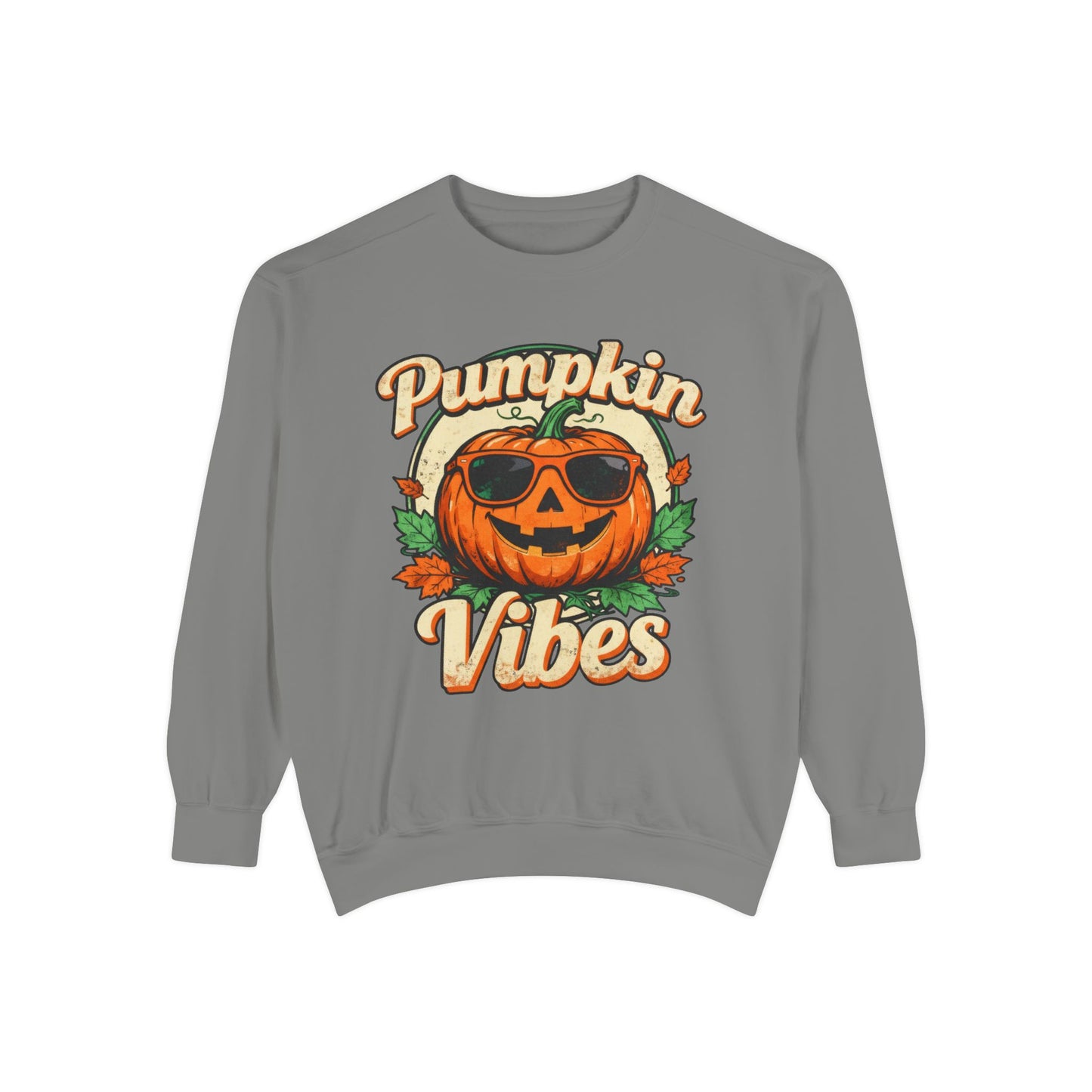 Pumpkin Vibes Unisex Sweatshirt - Cozy Autumn Apparel, Halloween Gift, Fall Fashion, Pumpkin Lover's Gear, Seasonal Style