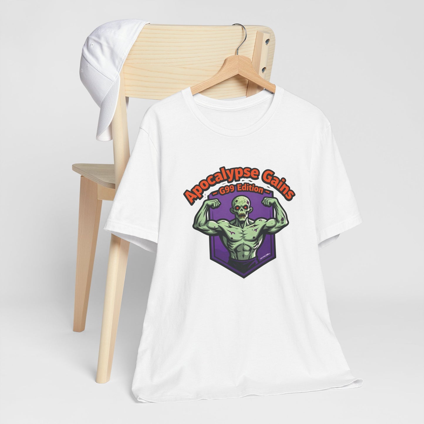 Apocalypse Gains T-Shirt | Gym Halloween Tee | Zombie Fitness Shirt for Bodybuilders | Unisex Workout Top | Funny Gym Tee for Weightlifters & Fitness Lovers