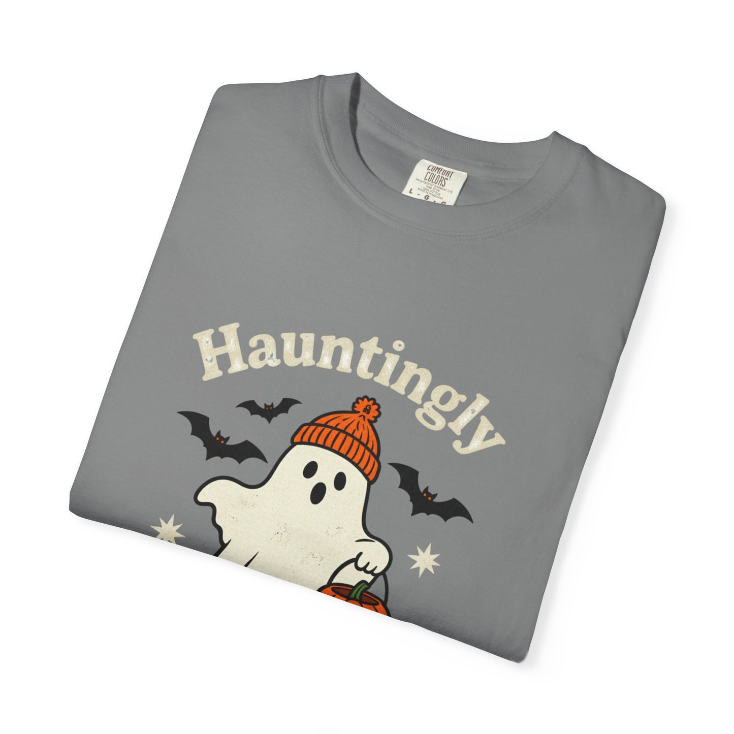 Hauntingly Cute Halloween Tee, Unisex Ghost T-Shirt, Spooky Season Shirt, Autumn Apparel, Trick or Treat Top