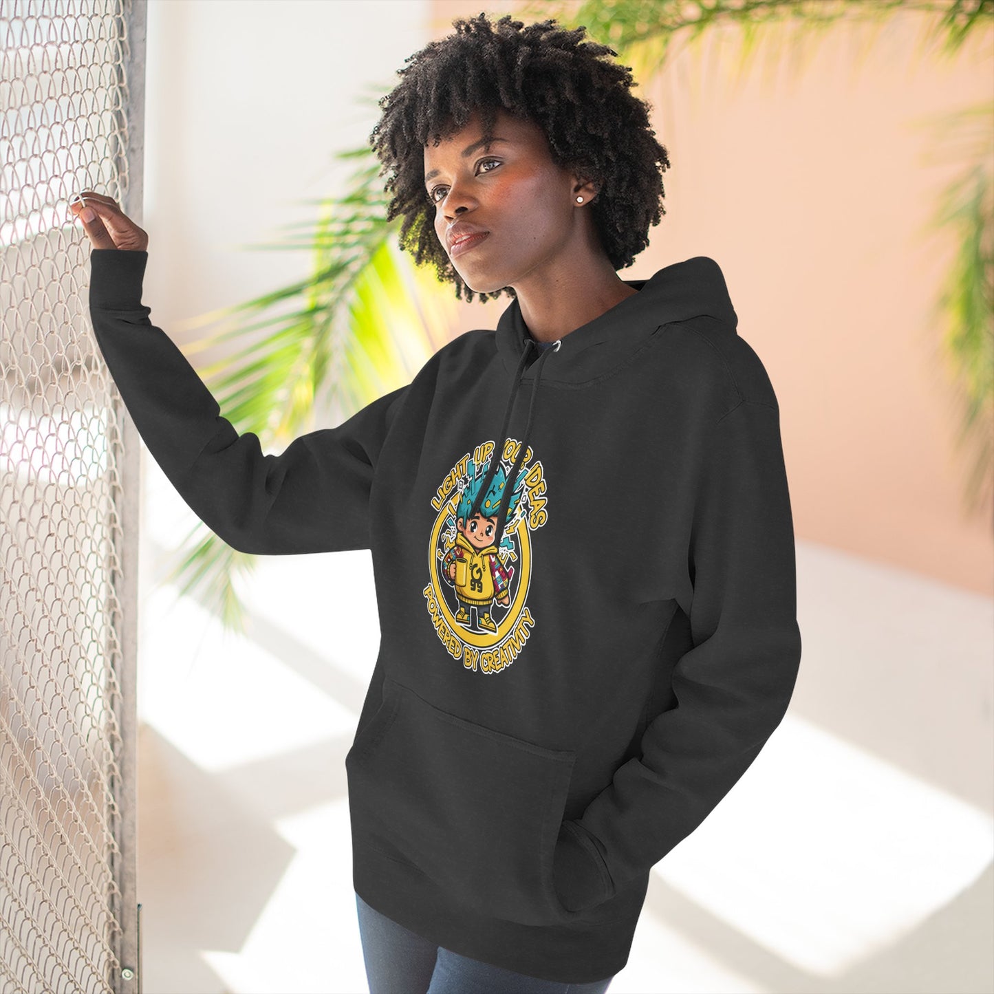 Lumino Hoodie by Graphics99 | Light Up Your Ideas Sweatshirt | Creative Unisex Hoodie for Artists & Dreamers | Cozy Graphic Streetwear