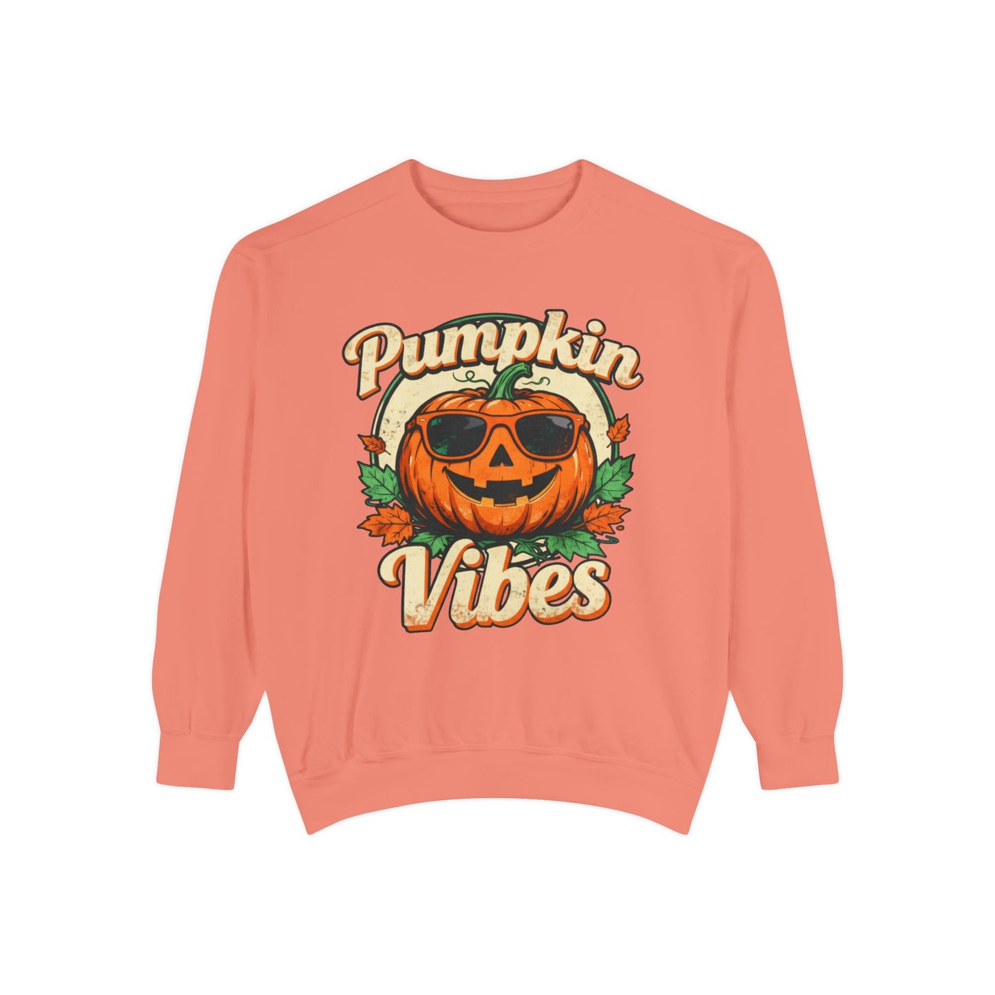 Pumpkin Vibes Unisex Sweatshirt - Cozy Autumn Apparel, Halloween Gift, Fall Fashion, Pumpkin Lover's Gear, Seasonal Style