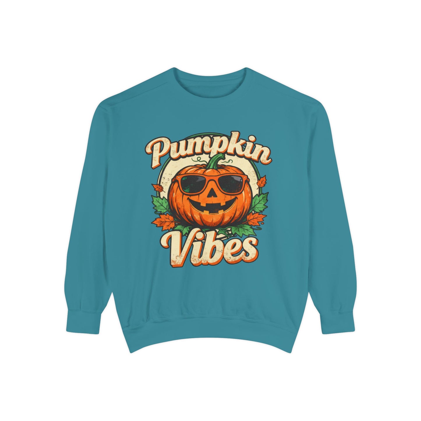 Pumpkin Vibes Unisex Sweatshirt - Cozy Autumn Apparel, Halloween Gift, Fall Fashion, Pumpkin Lover's Gear, Seasonal Style