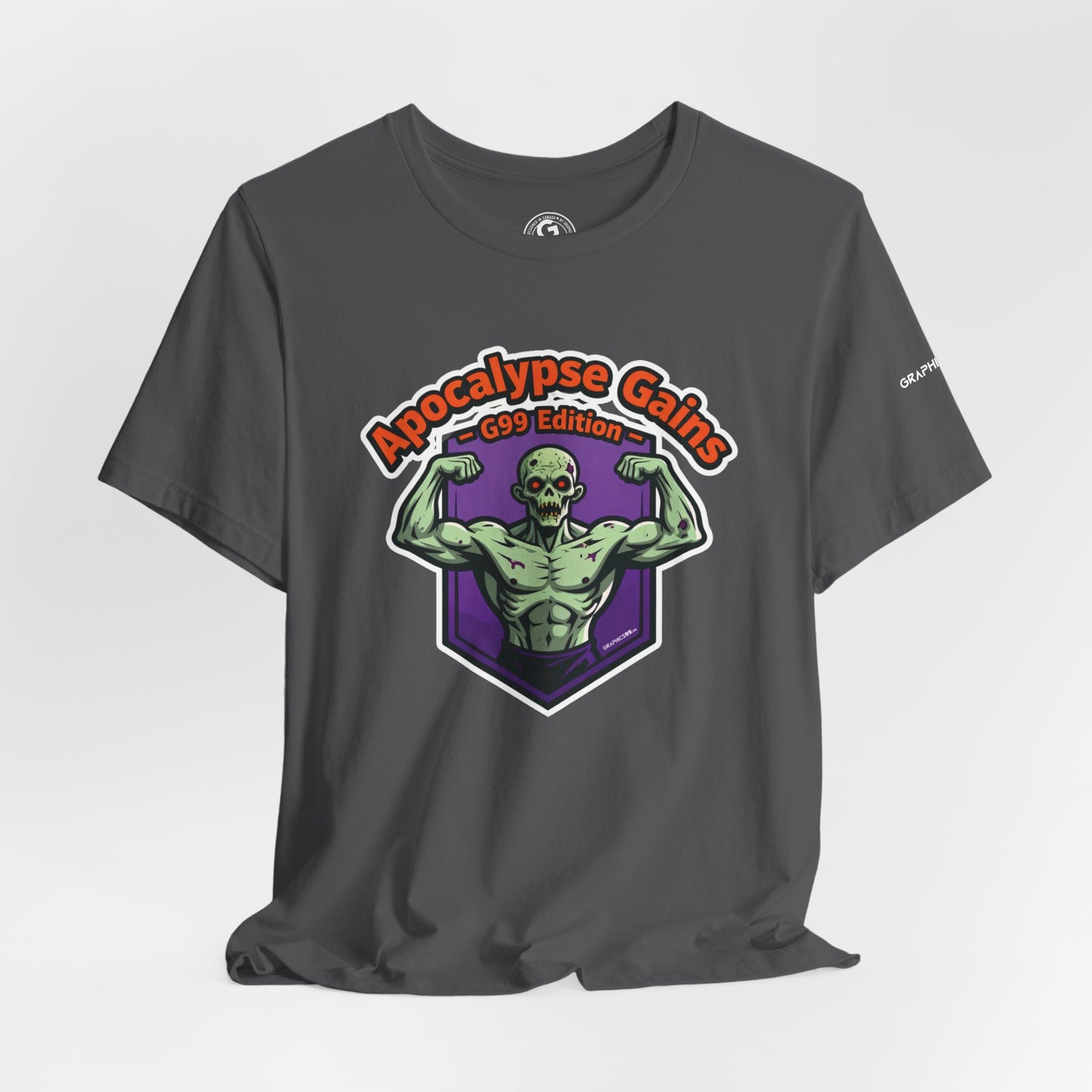 Apocalypse Gains T-Shirt | Gym Halloween Tee | Zombie Fitness Shirt for Bodybuilders | Unisex Workout Top | Funny Gym Tee for Weightlifters & Fitness Lovers