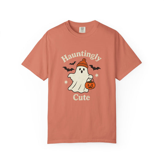 Hauntingly Cute Halloween Tee, Unisex Ghost T-Shirt, Spooky Season Shirt, Autumn Apparel, Trick or Treat Top