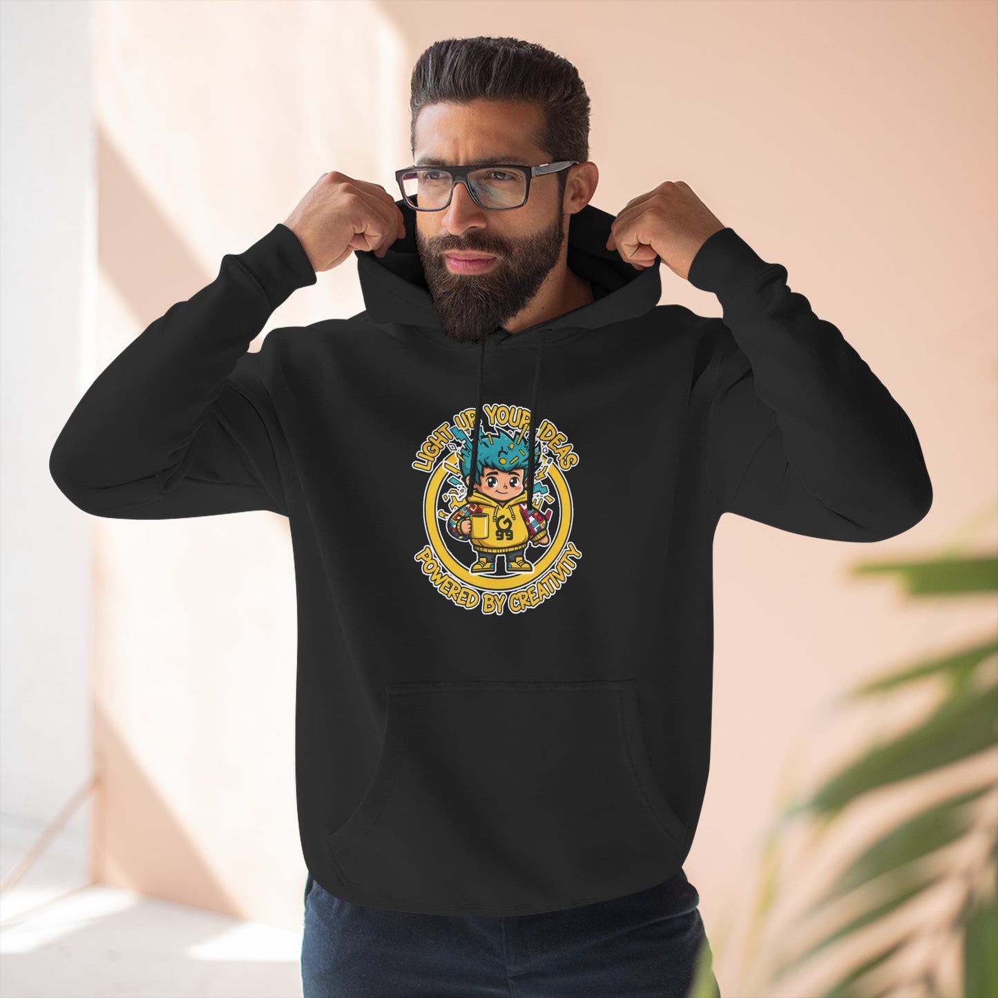 Lumino Hoodie by Graphics99 | Light Up Your Ideas Sweatshirt | Creative Unisex Hoodie for Artists & Dreamers | Cozy Graphic Streetwear