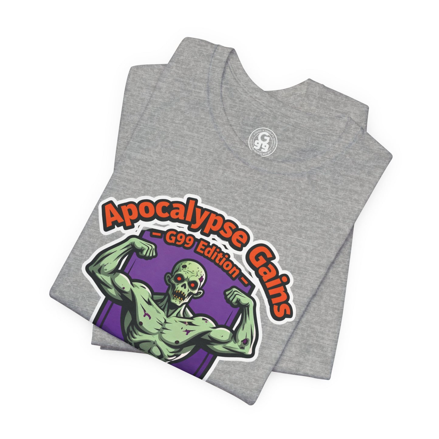 Apocalypse Gains T-Shirt | Gym Halloween Tee | Zombie Fitness Shirt for Bodybuilders | Unisex Workout Top | Funny Gym Tee for Weightlifters & Fitness Lovers