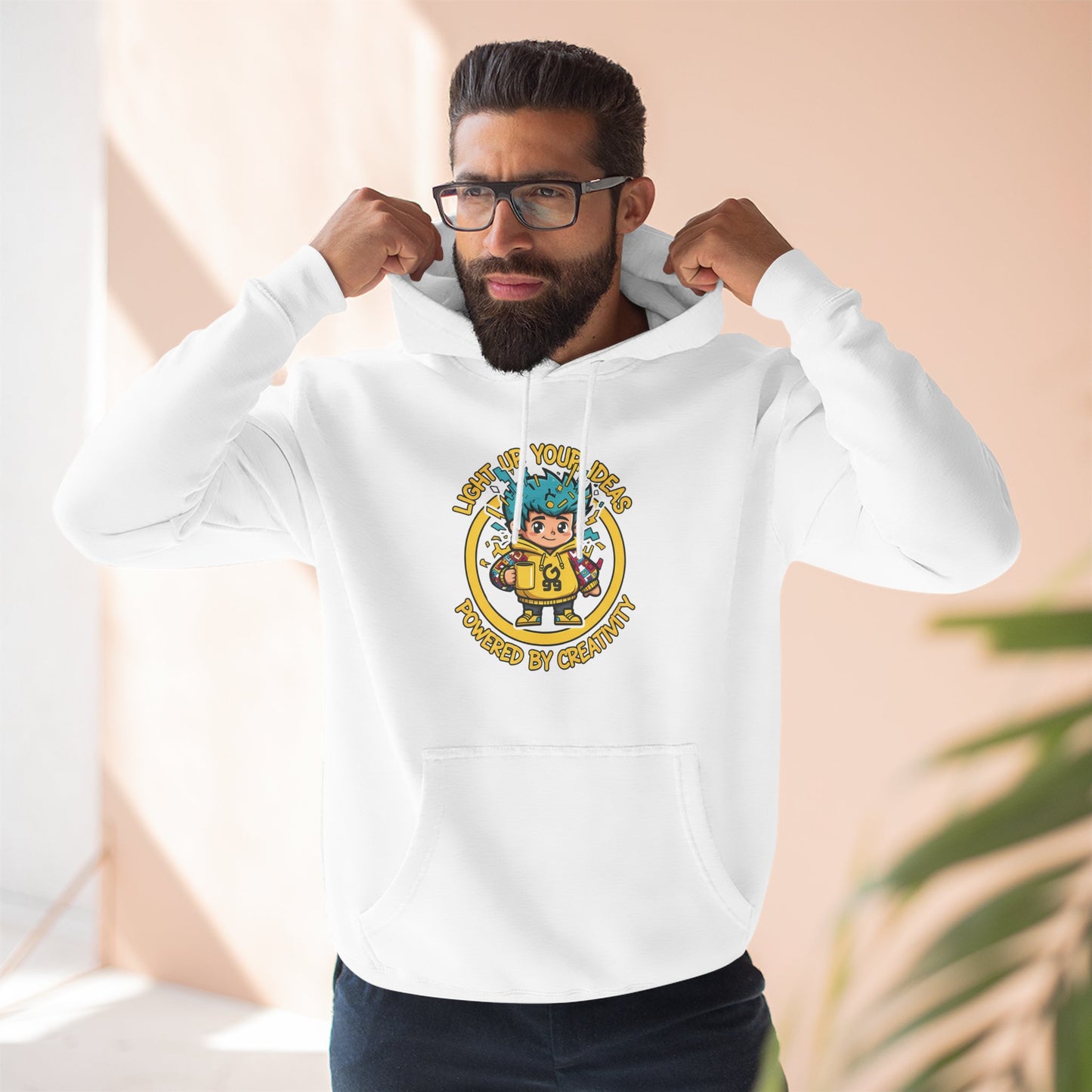 Lumino Hoodie by Graphics99 | Light Up Your Ideas Sweatshirt | Creative Unisex Hoodie for Artists & Dreamers | Cozy Graphic Streetwear