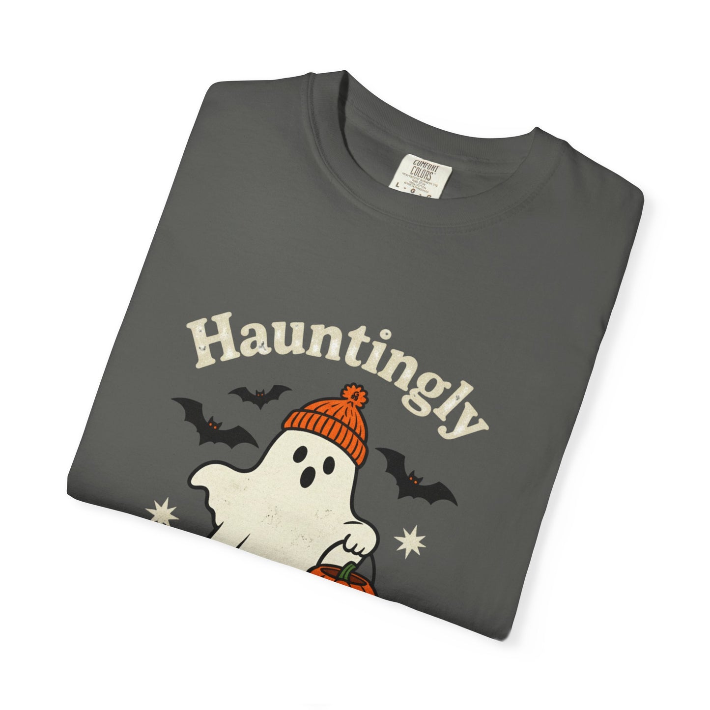 Hauntingly Cute Halloween Tee, Unisex Ghost T-Shirt, Spooky Season Shirt, Autumn Apparel, Trick or Treat Top