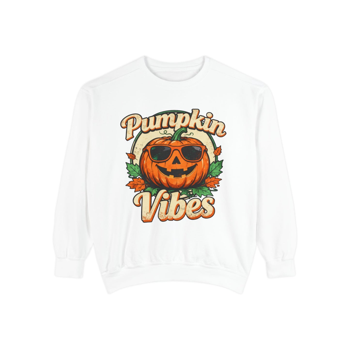Pumpkin Vibes Unisex Sweatshirt - Cozy Autumn Apparel, Halloween Gift, Fall Fashion, Pumpkin Lover's Gear, Seasonal Style