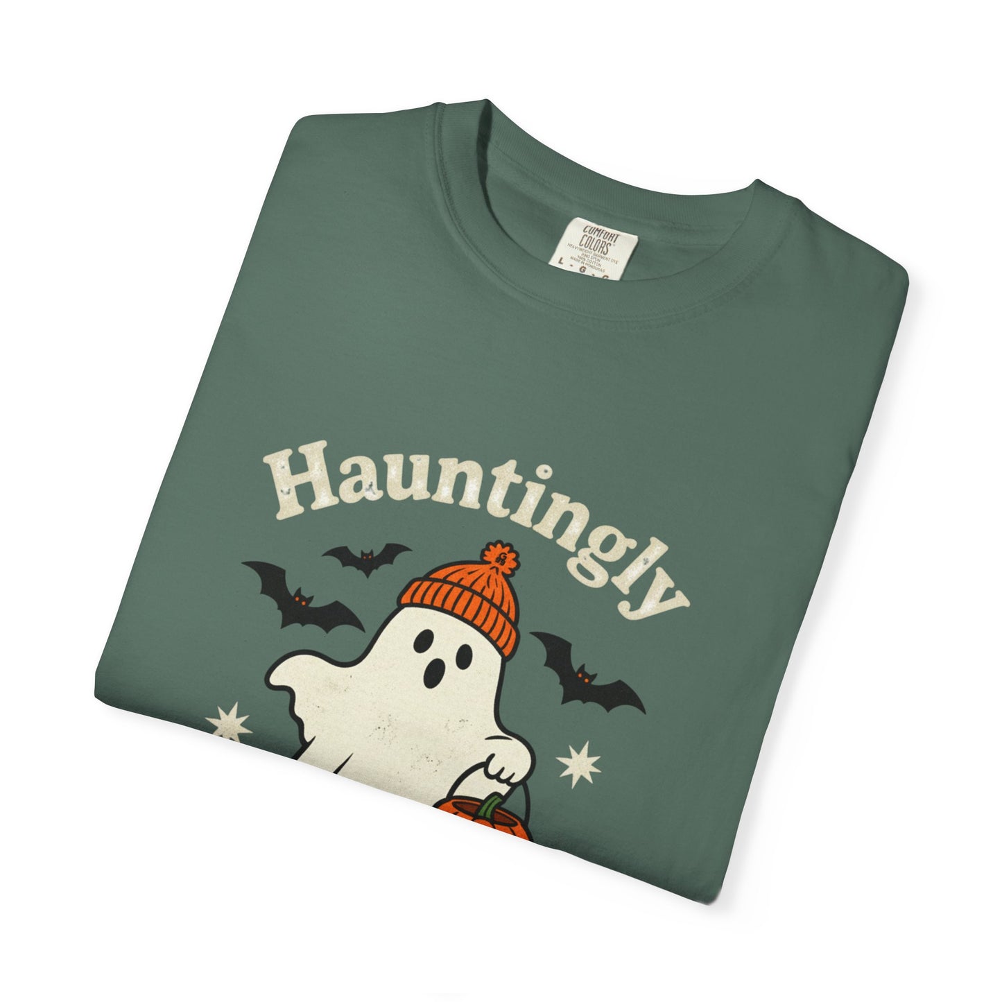 Hauntingly Cute Halloween Tee, Unisex Ghost T-Shirt, Spooky Season Shirt, Autumn Apparel, Trick or Treat Top