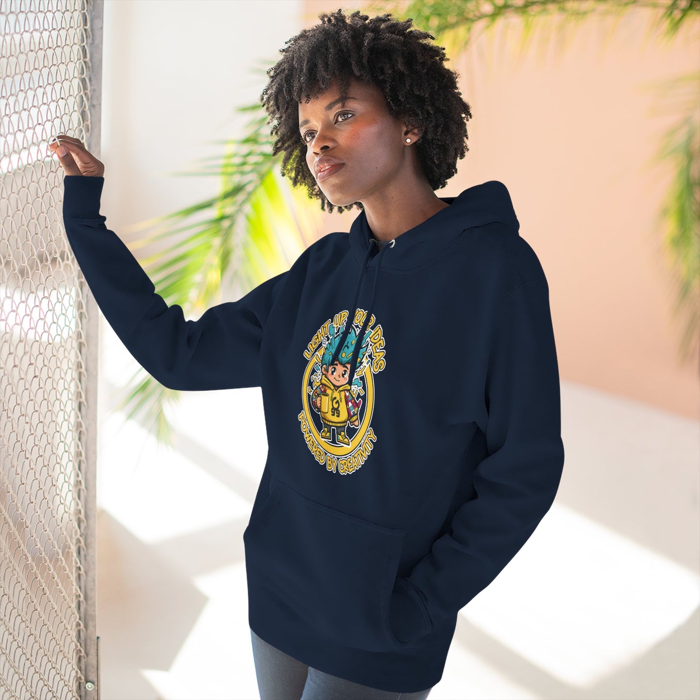 Lumino Hoodie by Graphics99 | Light Up Your Ideas Sweatshirt | Creative Unisex Hoodie for Artists & Dreamers | Cozy Graphic Streetwear