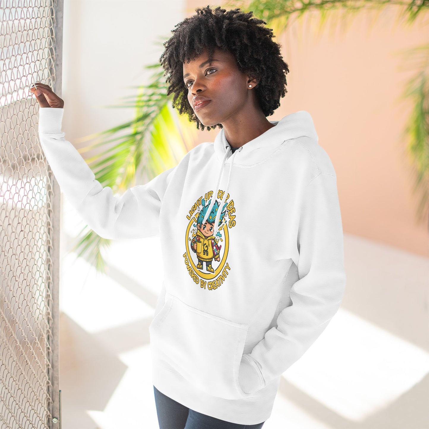 Lumino Hoodie by Graphics99 | Light Up Your Ideas Sweatshirt | Creative Unisex Hoodie for Artists & Dreamers | Cozy Graphic Streetwear