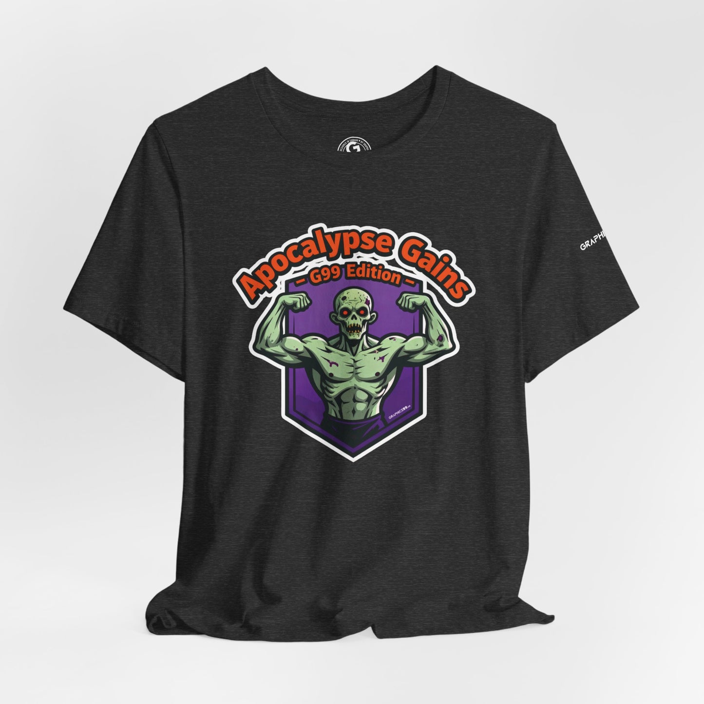 Apocalypse Gains T-Shirt | Gym Halloween Tee | Zombie Fitness Shirt for Bodybuilders | Unisex Workout Top | Funny Gym Tee for Weightlifters & Fitness Lovers