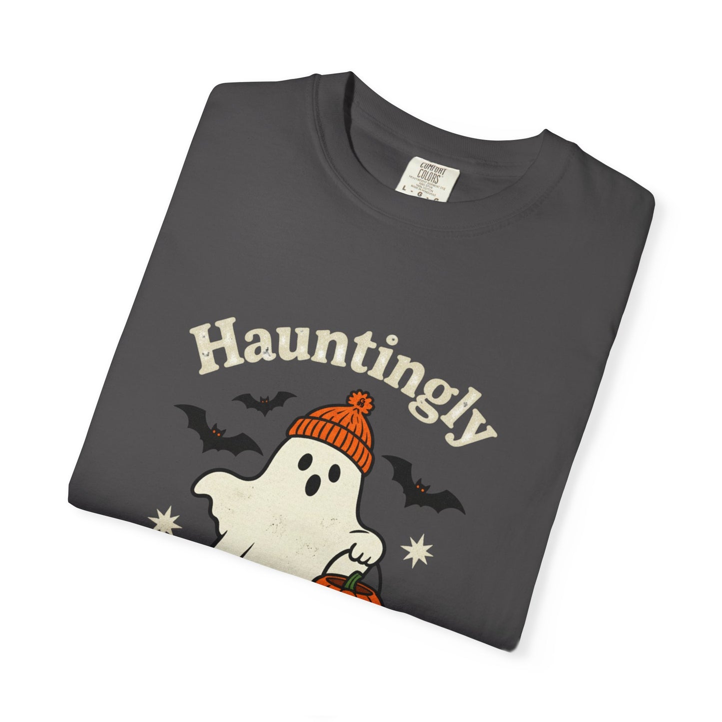 Hauntingly Cute Halloween Tee, Unisex Ghost T-Shirt, Spooky Season Shirt, Autumn Apparel, Trick or Treat Top