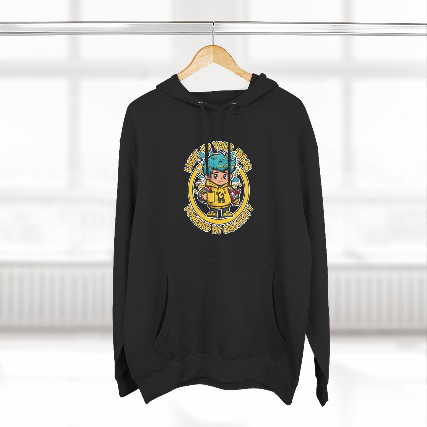 Lumino Hoodie by Graphics99 | Light Up Your Ideas Sweatshirt | Creative Unisex Hoodie for Artists & Dreamers | Cozy Graphic Streetwear