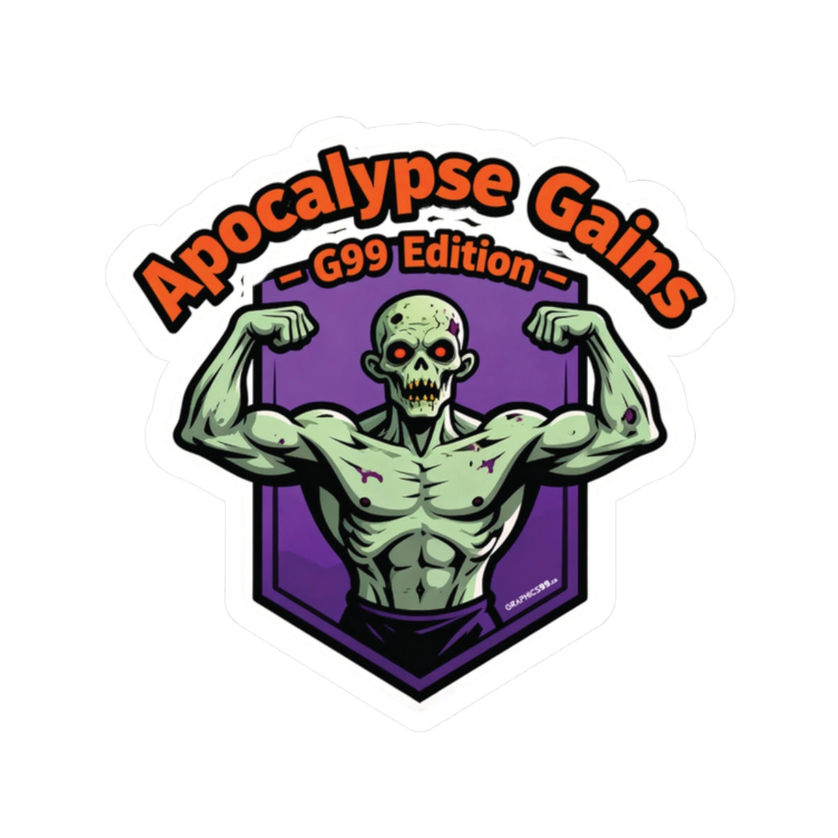 Apocalypse Gains Kiss-Cut Stickers | Zombie Muscle Stickers, Fitness Decals, Laptop Stickers, Workout Motivation, Gym Decor