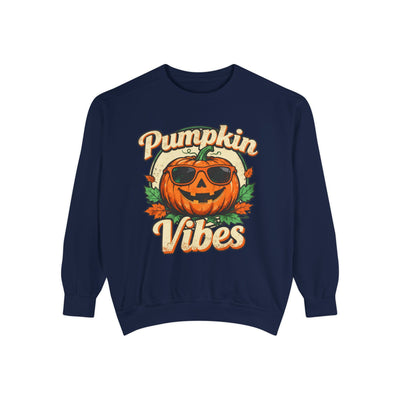 Pumpkin Vibes Unisex Sweatshirt - Cozy Autumn Apparel, Halloween Gift, Fall Fashion, Pumpkin Lover's Gear, Seasonal Style