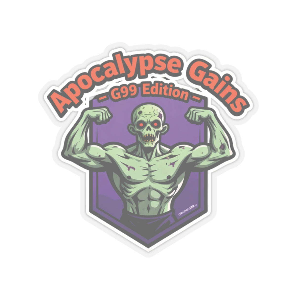 Apocalypse Gains Kiss-Cut Stickers | Zombie Muscle Stickers, Fitness Decals, Laptop Stickers, Workout Motivation, Gym Decor